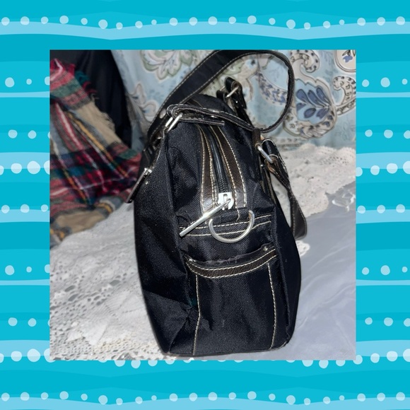 Ming Hai Collection Black Nylon  Satchel Bag - Picture 4 of 9